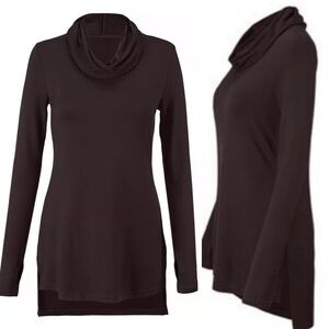 CAbi Turtle Tee Brown Ganache M